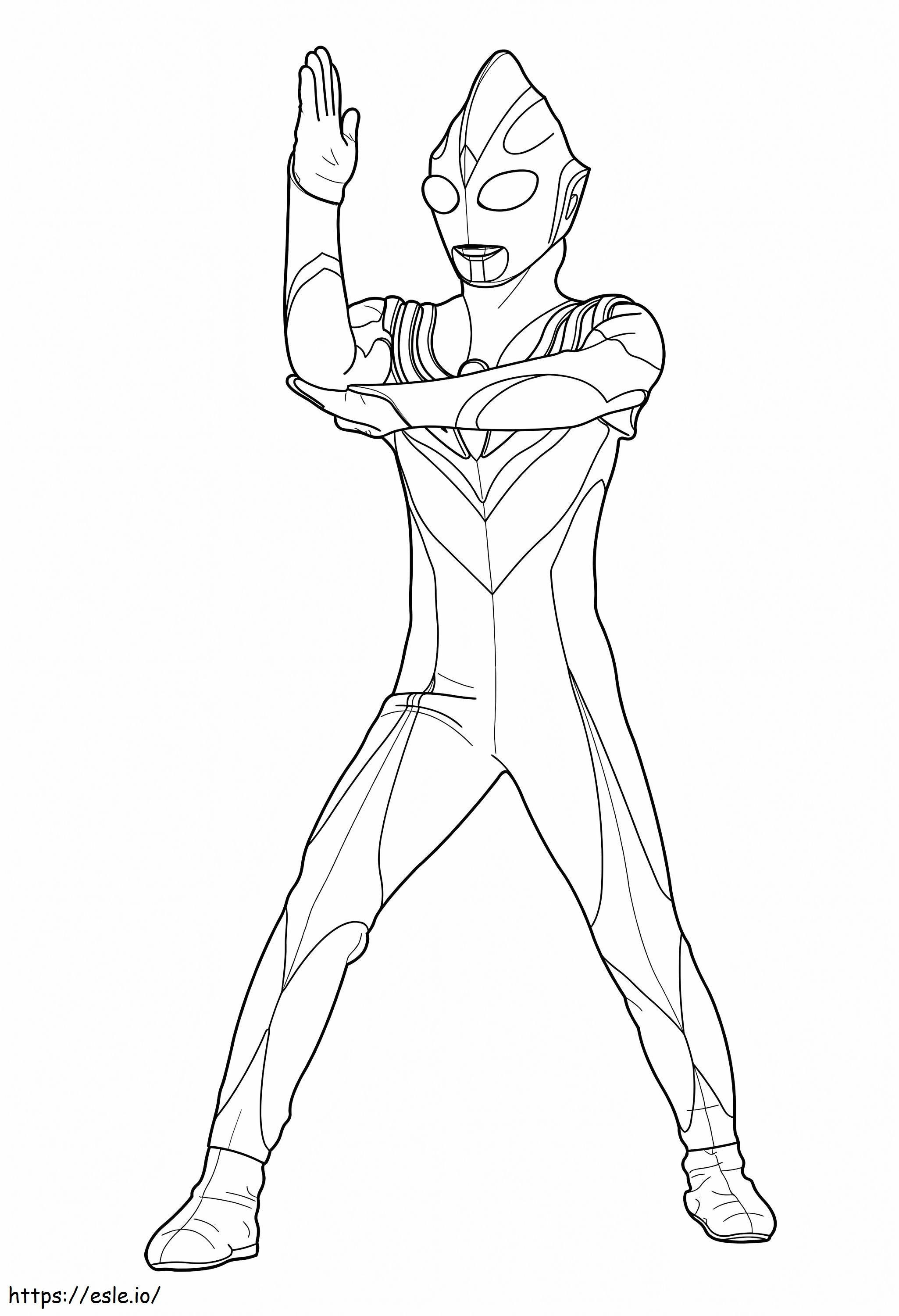 Ultraman Fighting 4 coloring page