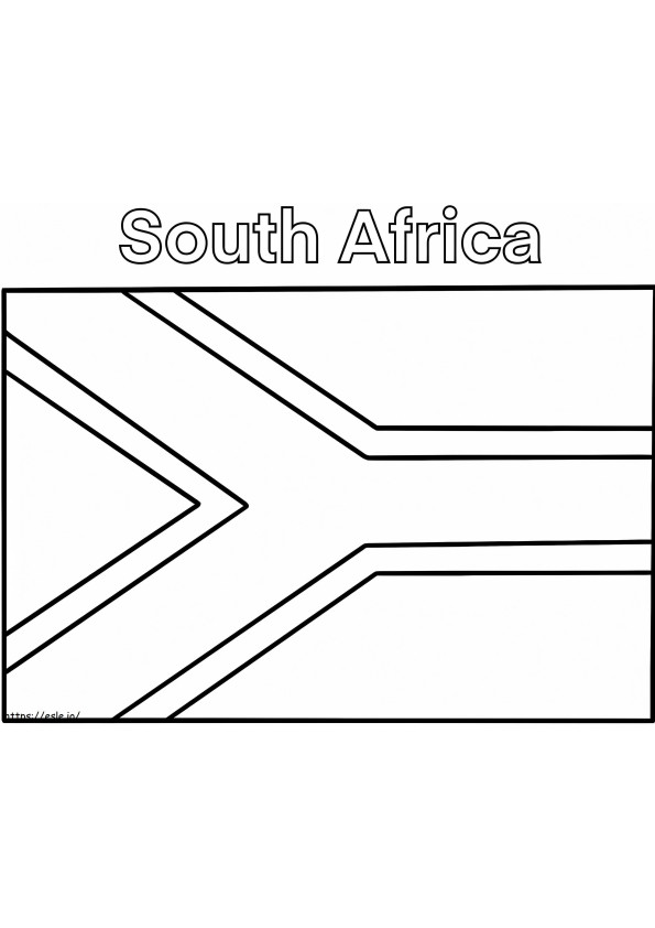 Coloriage Drapeau Afrique du Sud 1 à imprimer dessin
