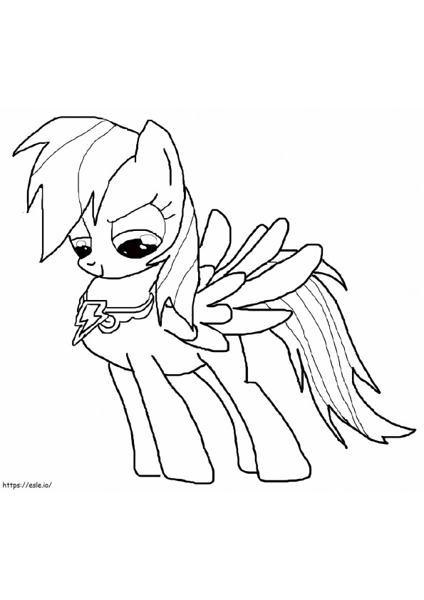 Strong Rainbow Dash coloring page