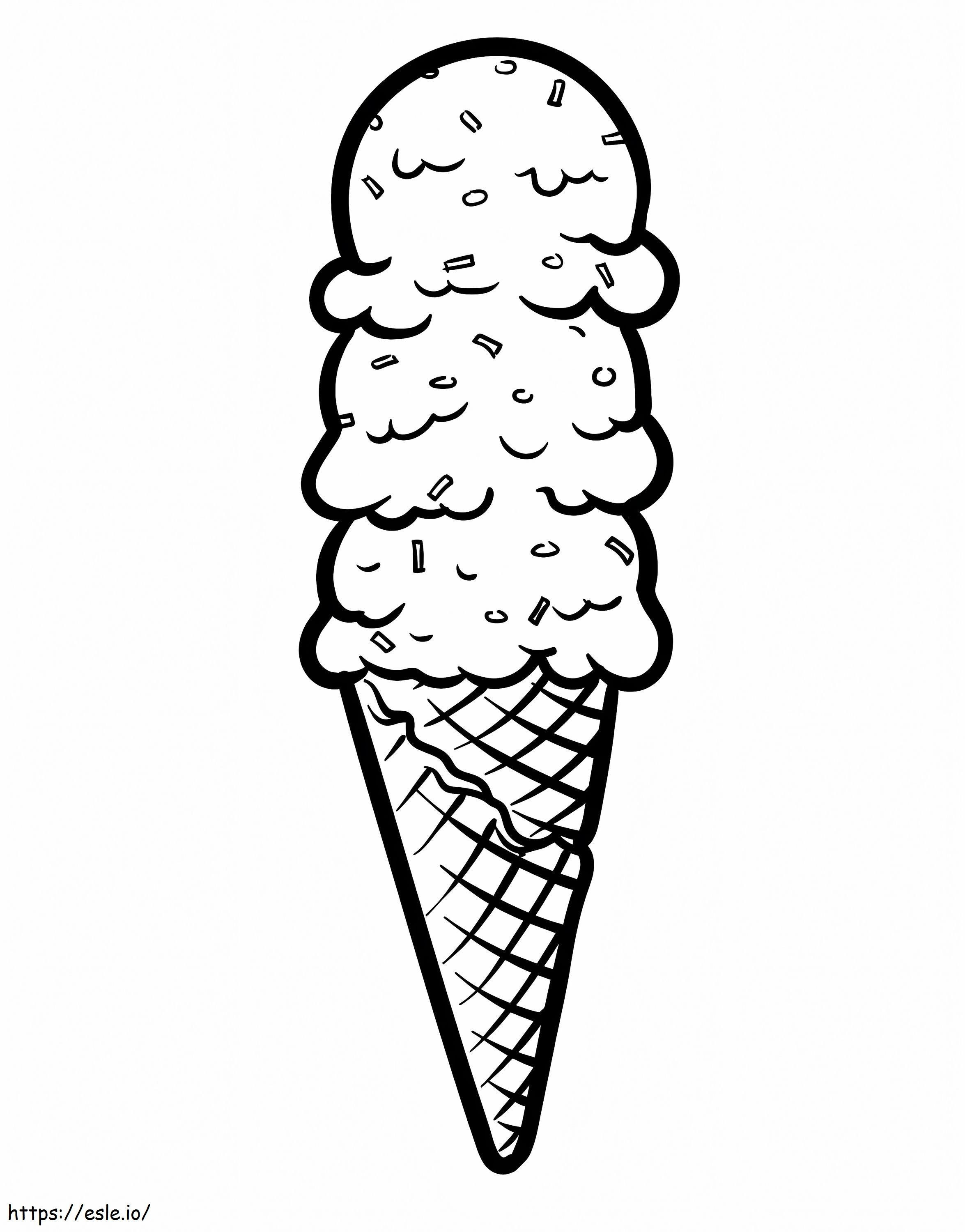 アイスクリーム11 ぬりえ - 塗り絵