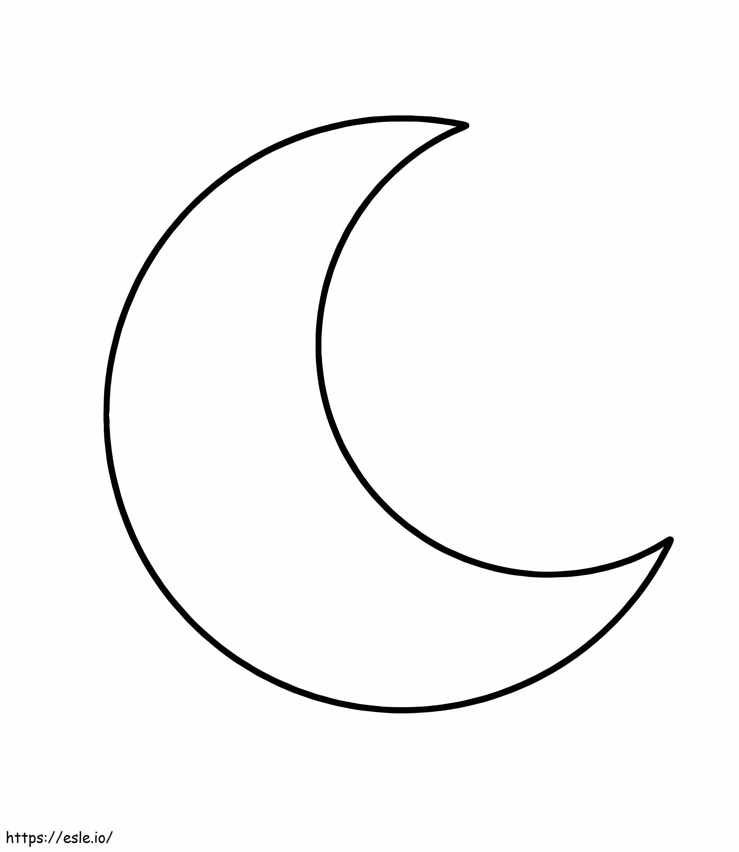 Easy Moon coloring page