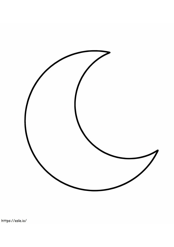 Easy Moon coloring page