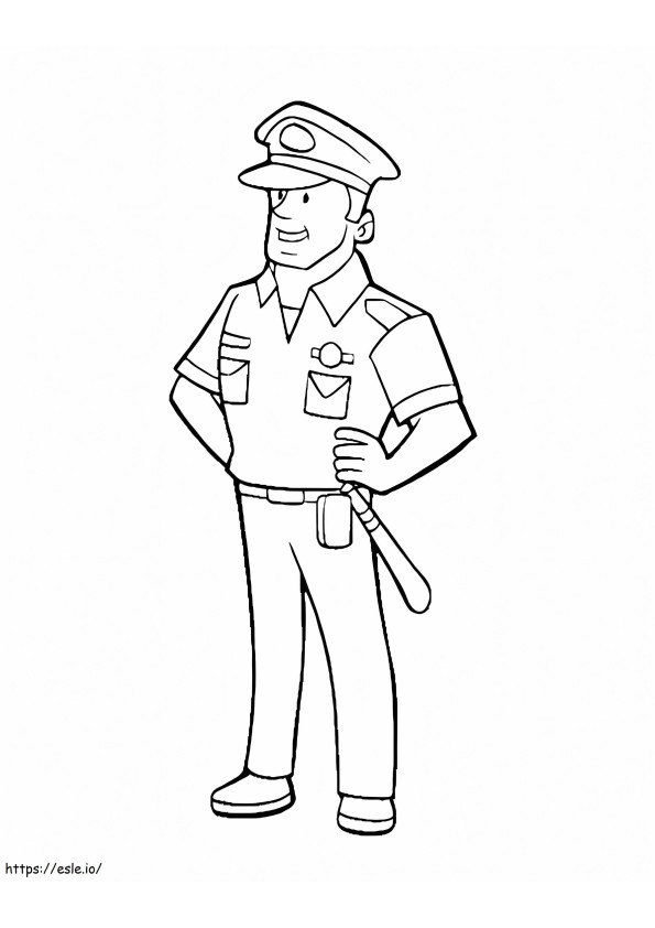 Basic Police coloring page