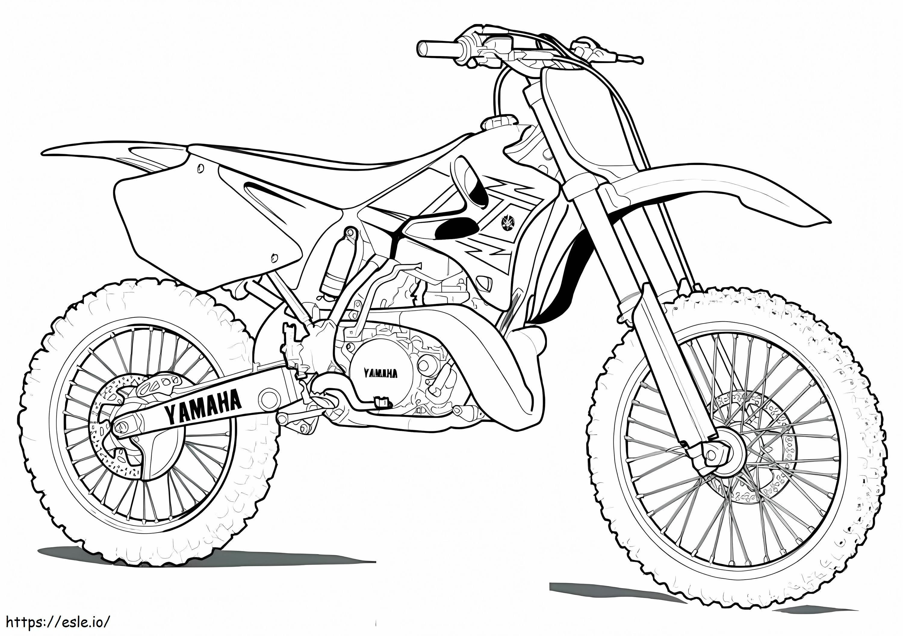 Dirtowy motocykl Yamaha kolorowanka
