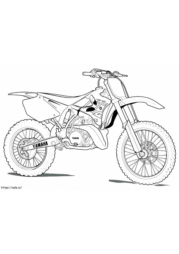 Bicicleta Dirt Yamaha para colorir