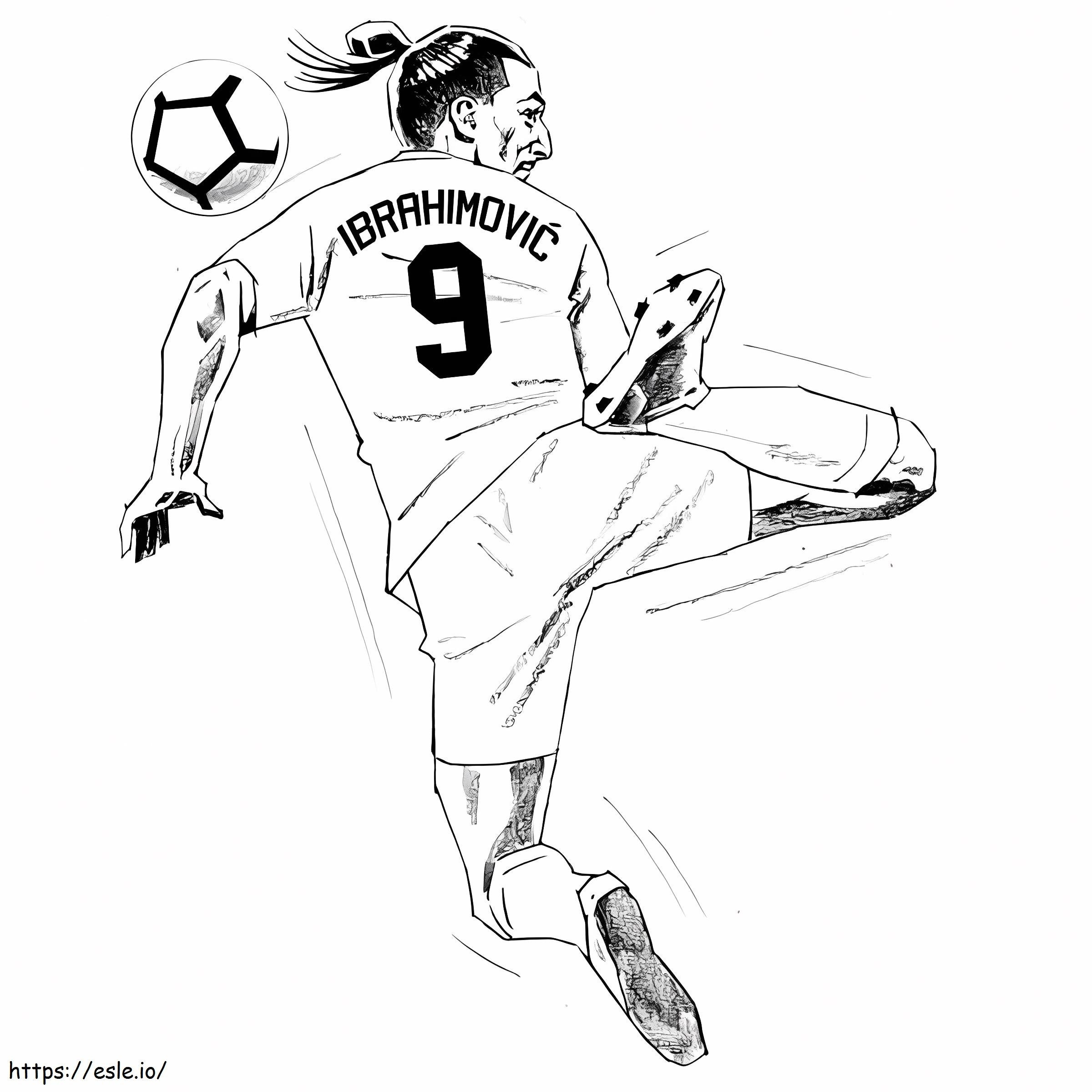 Coloriage Zlatan Ibrahimović 8 à imprimer dessin