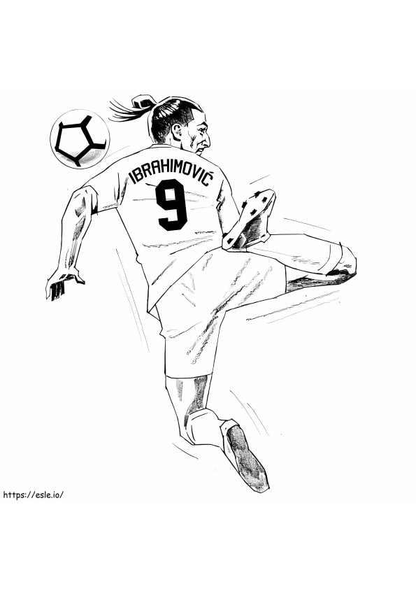 Coloriage Zlatan Ibrahimović 8 à imprimer dessin