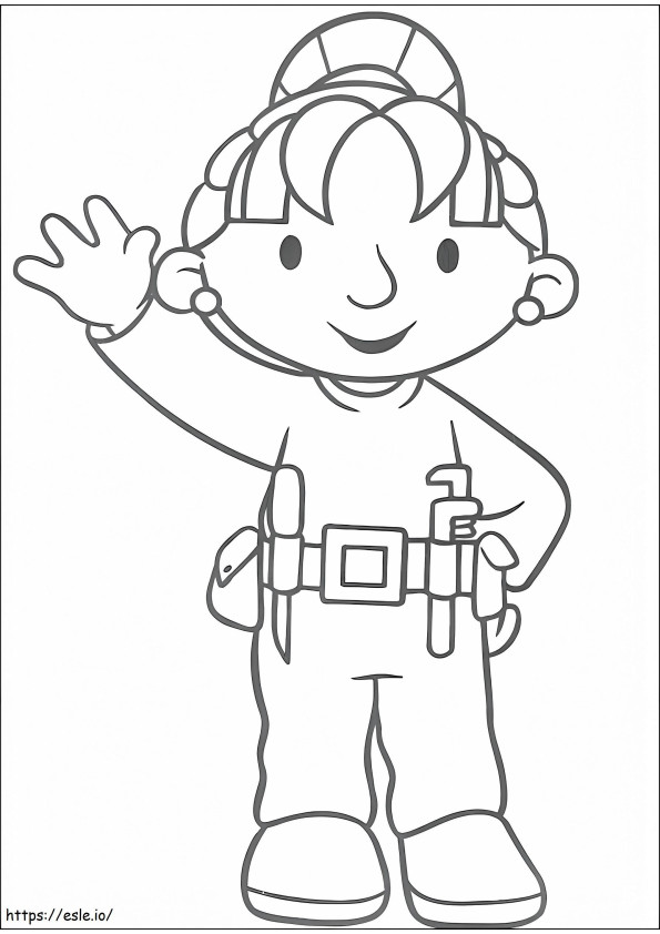 Wendy Says Hi A4 coloring page