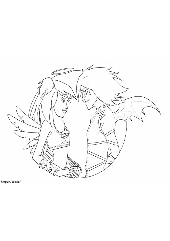 Raf And Sulfus From Angels Friends coloring page