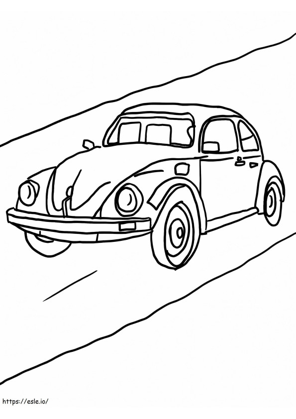 Basic Car On Road coloring page