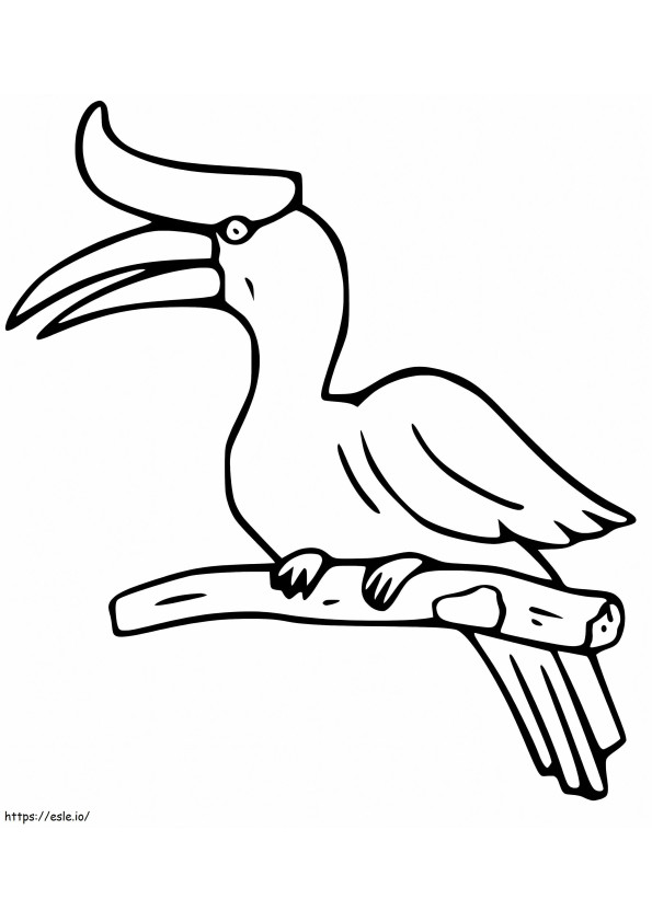 Sarvikuono Hornbill 3 värityskuva