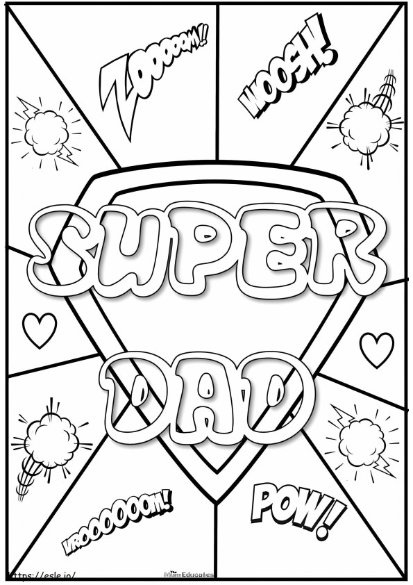 Super Dad To Color coloring page