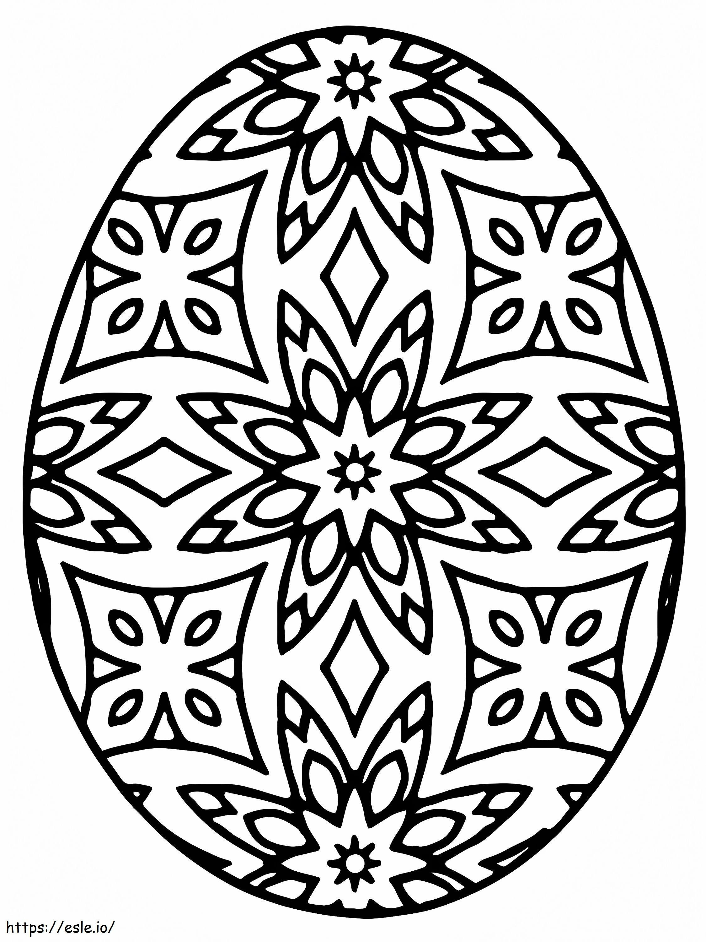 Refined Easter Egg coloring page