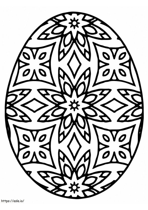 Refined Easter Egg coloring page