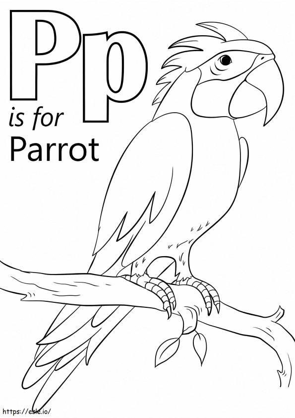 Parrot Lirik P Gambar Mewarnai