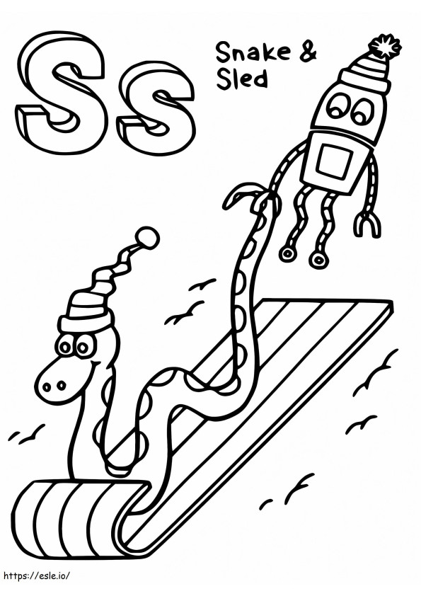 StoryBots Letter S coloring page