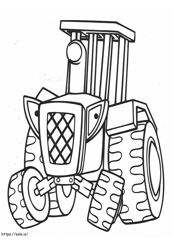 Tractor de desene animate de colorat