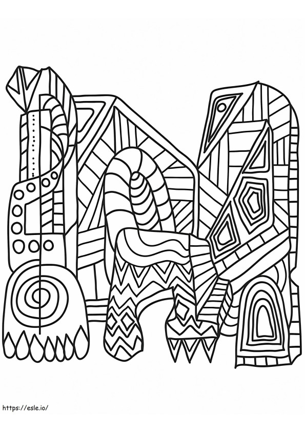 Abstract Doodle 1 coloring page