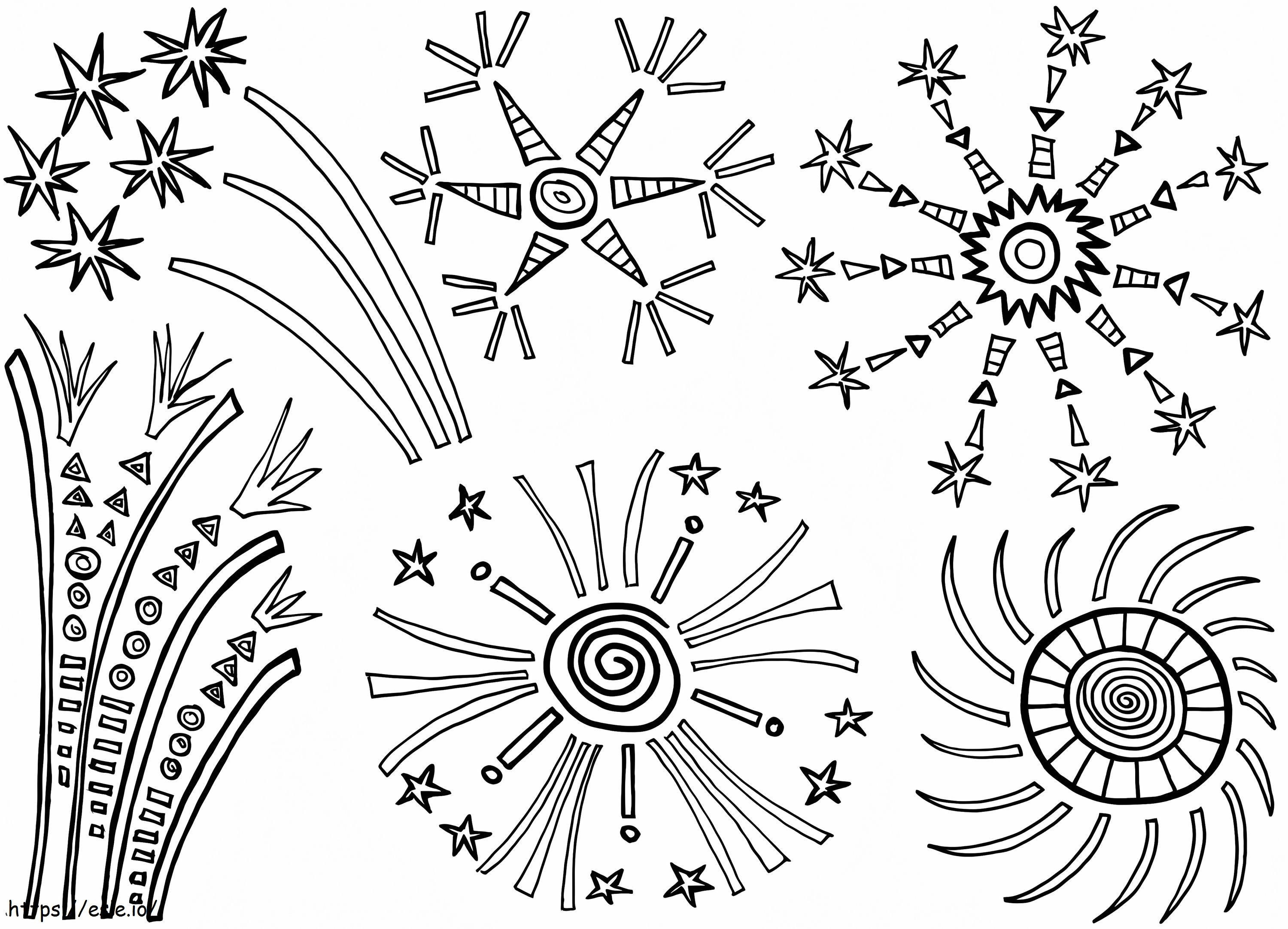 Fireworks 2 coloring page