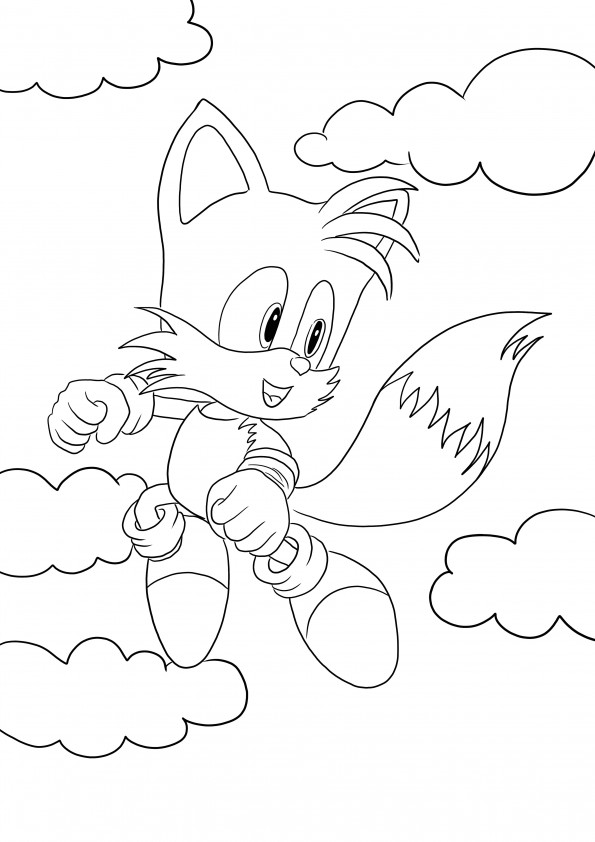 Miles Tails Prower free for coloring and printing