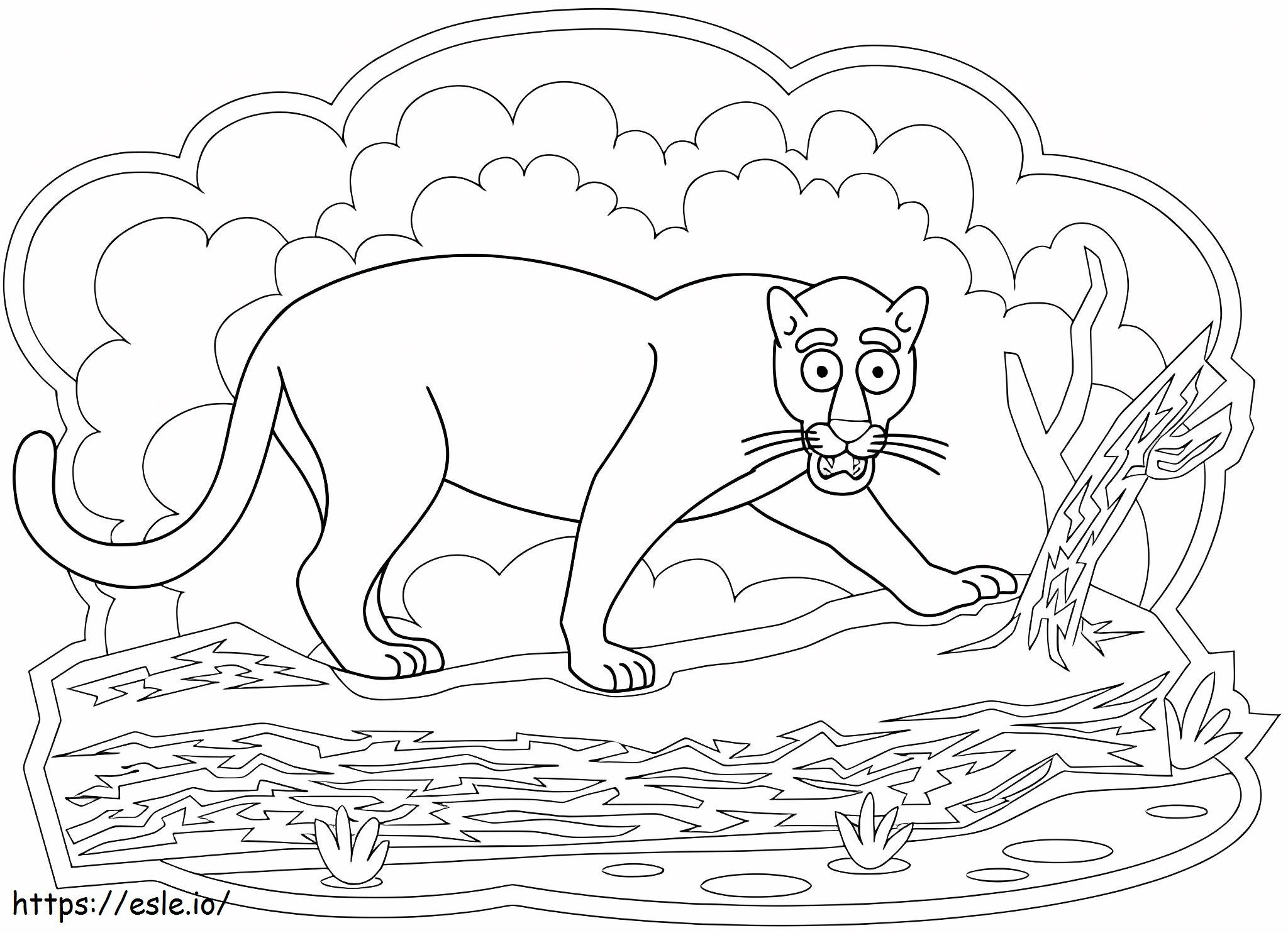 Stupid Panther coloring page