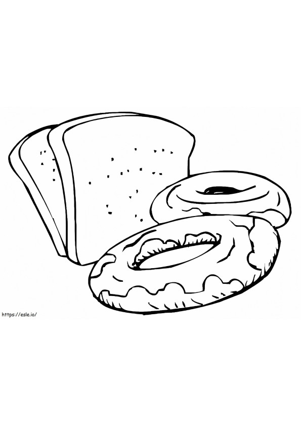 Brot und Bagels ausmalbilder