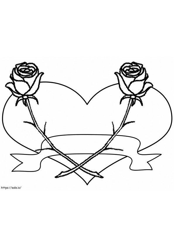 Emo Heart coloring page