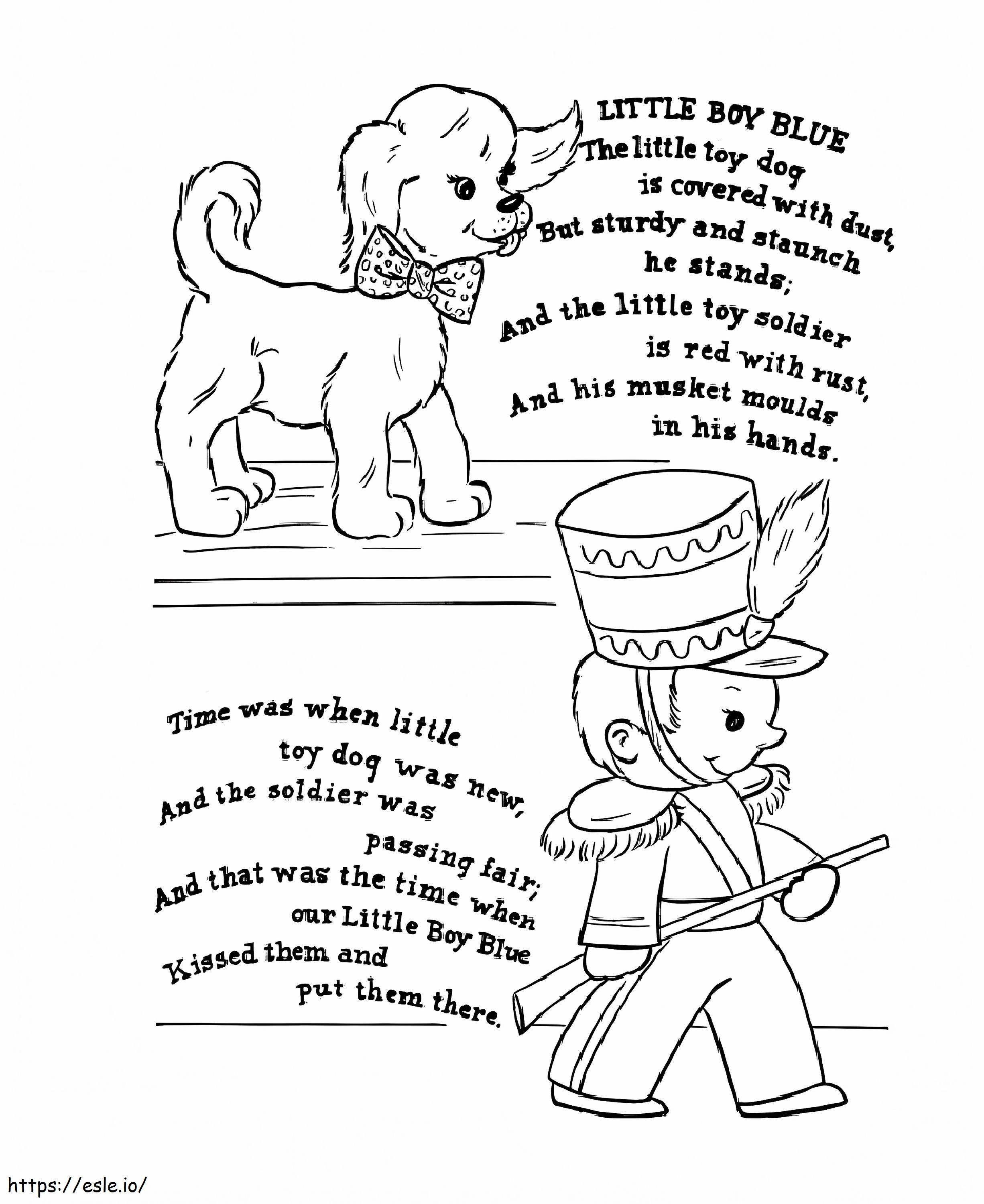Little Boy Blue Nursery Rhymes coloring page