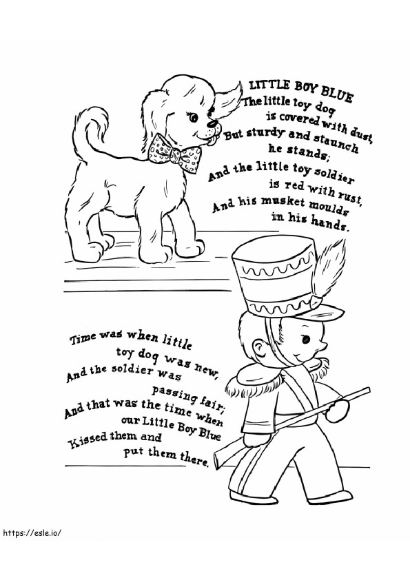 Little Boy Blue Nursery Rhymes coloring page
