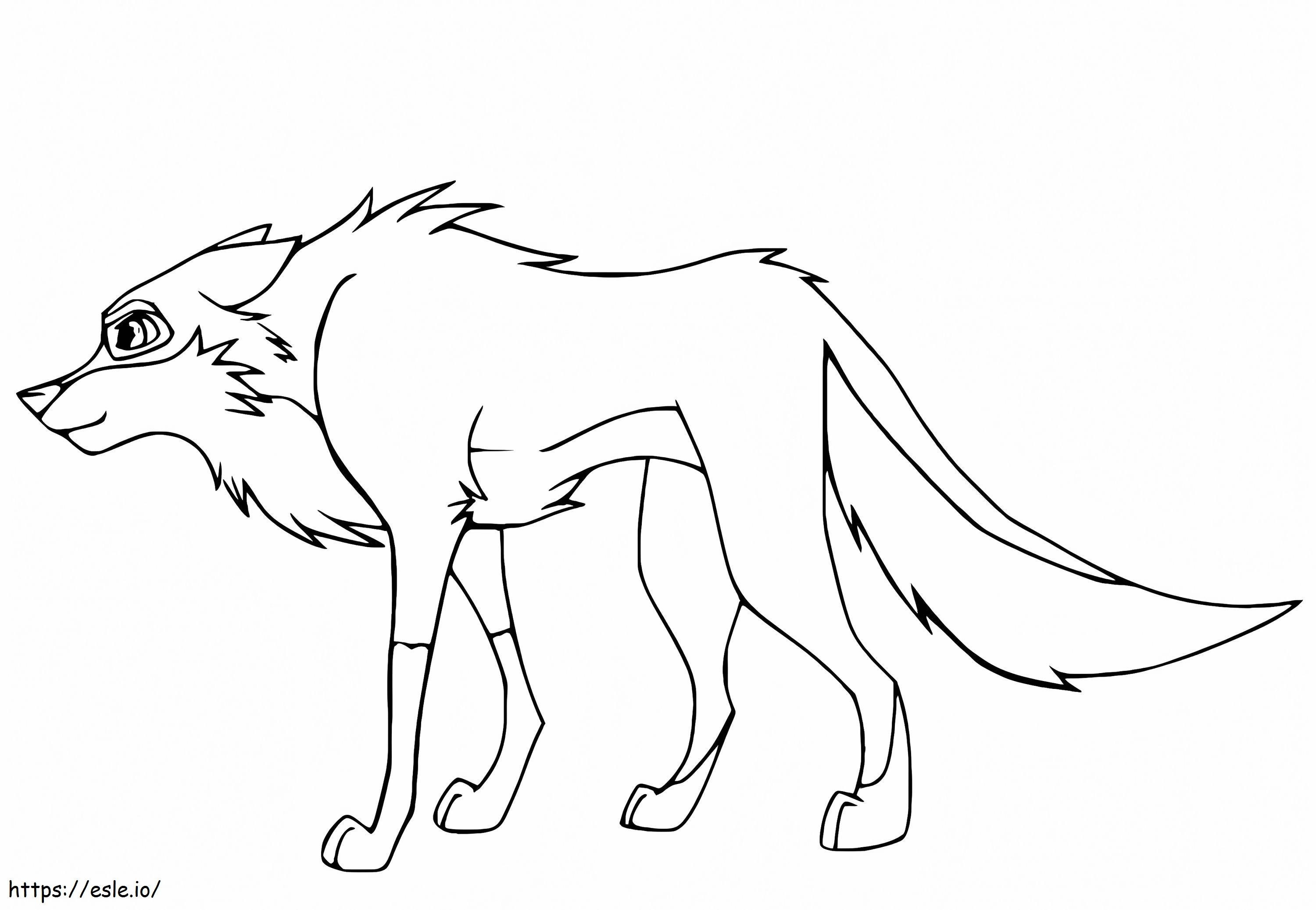Witte Wolfhond kleurplaat kleurplaat