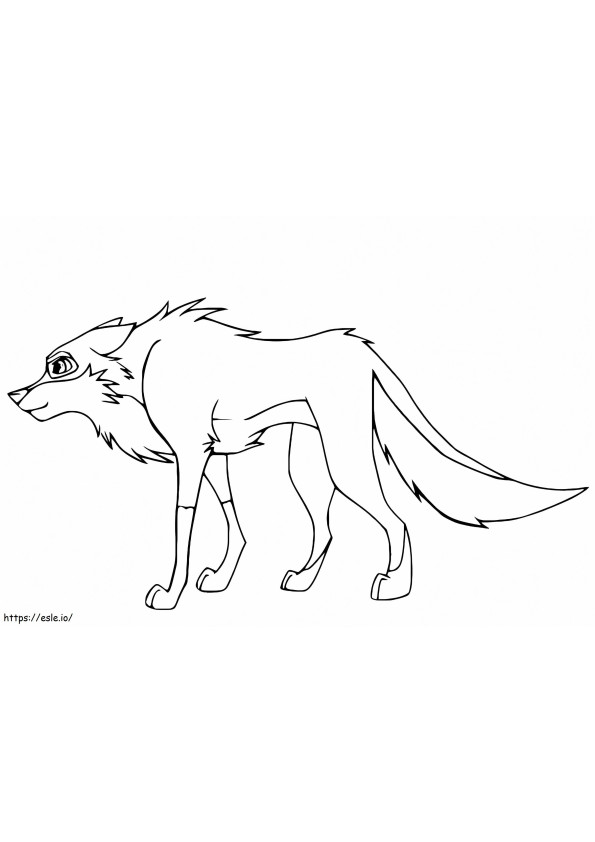 Witte Wolfhond kleurplaat