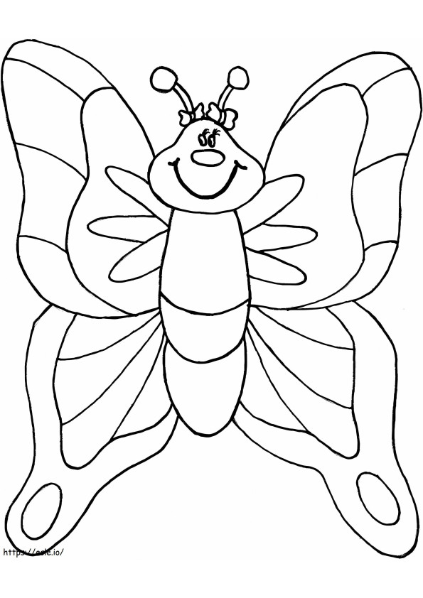 Coloriage Papillon pour les enfants d'âge préscolaire à imprimer dessin