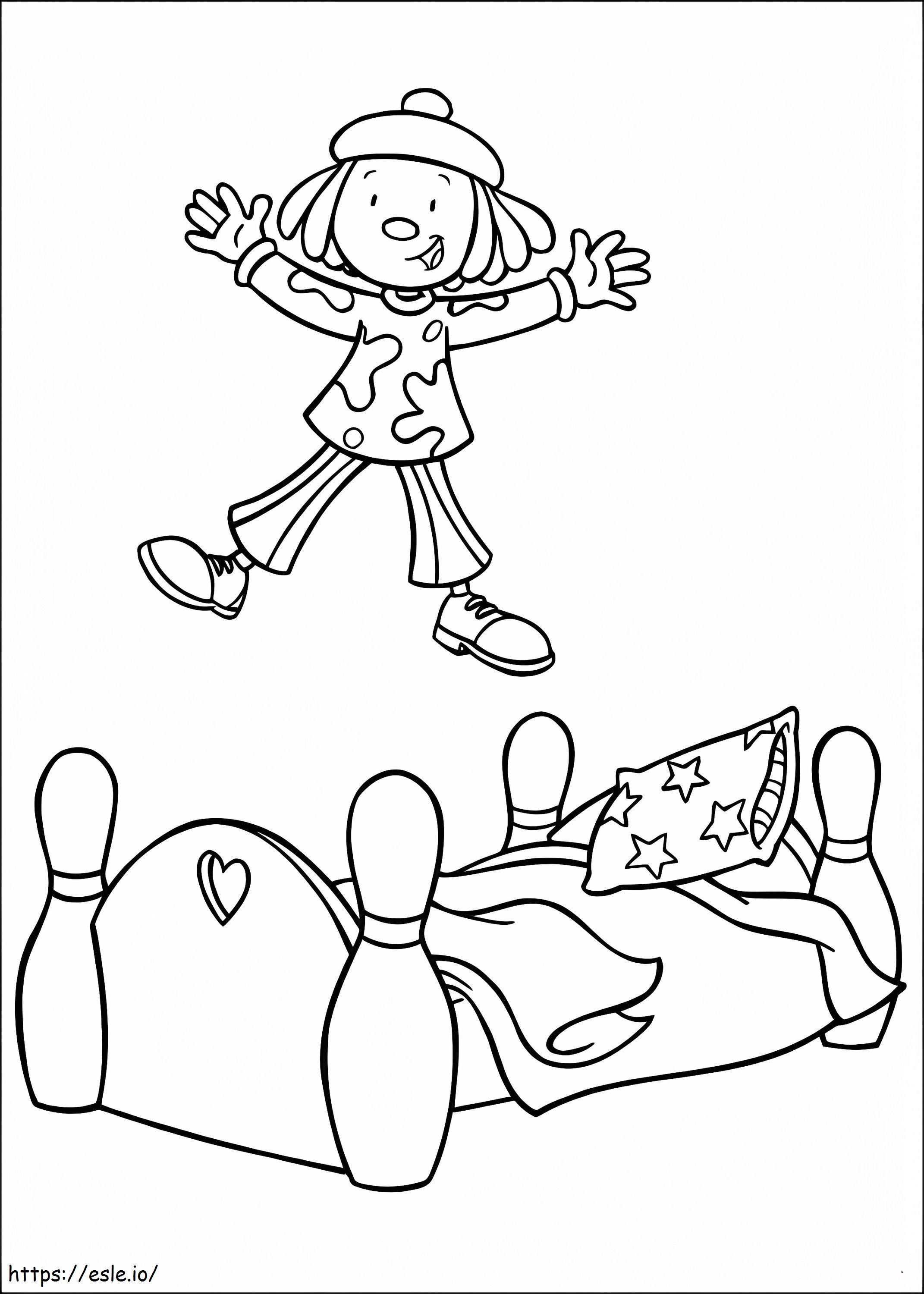 JoJo Tickle And Bed coloring page