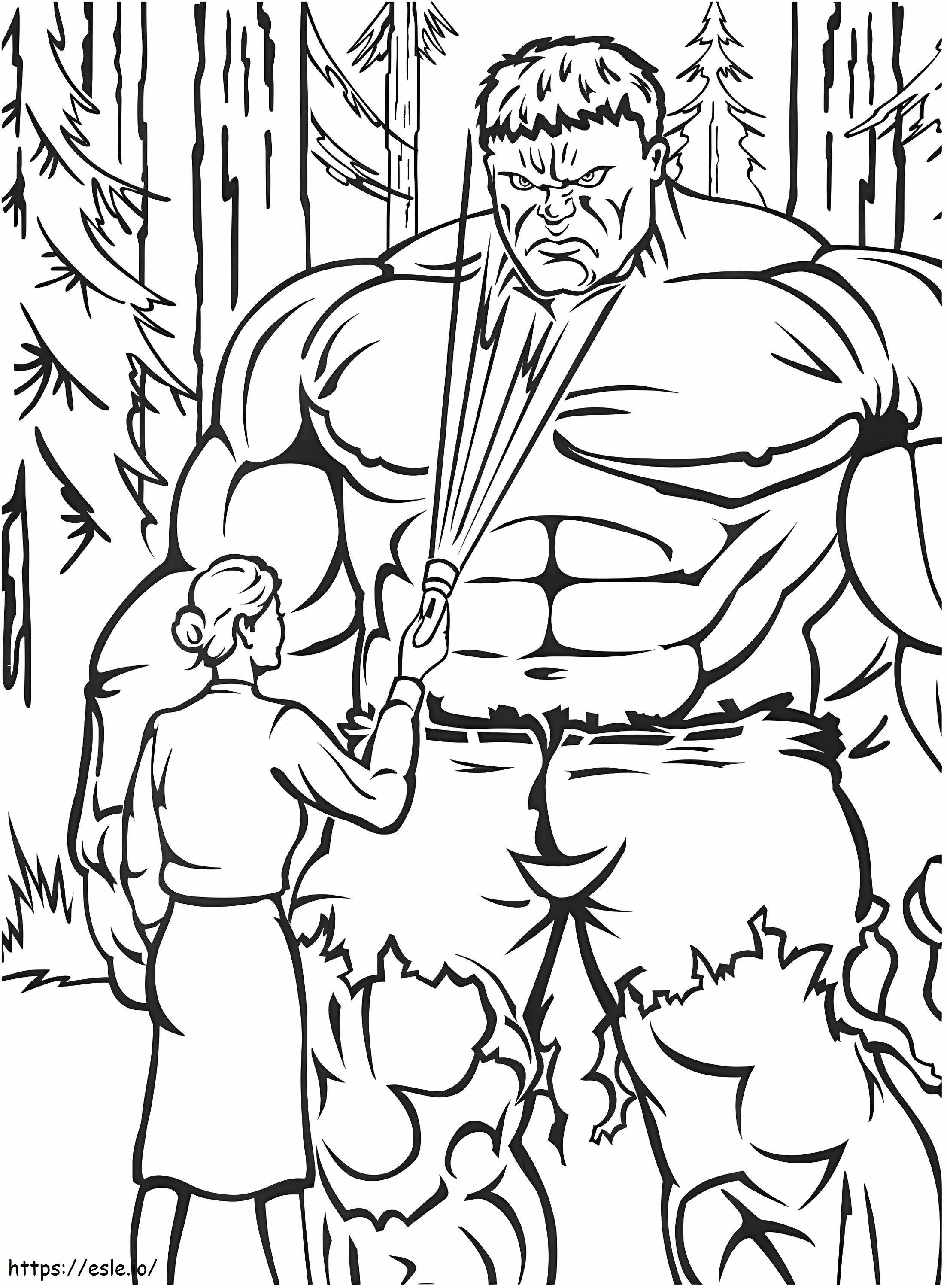 Angry Hulk A4 coloring page