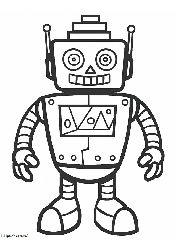 Happy Robot 2 coloring page