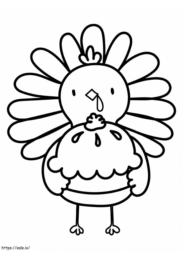 Turkey Day Clipart 2 coloring page