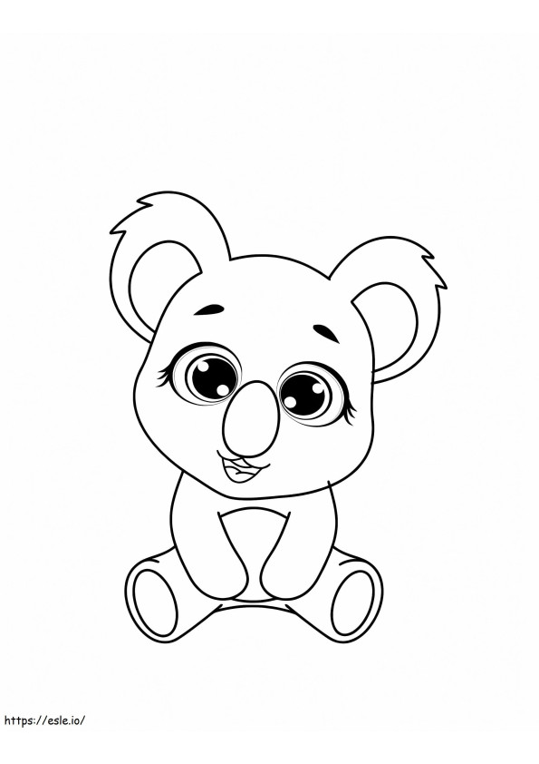 Cute Koala Sitting coloring page