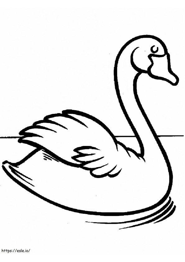 Sleeping Swan coloring page