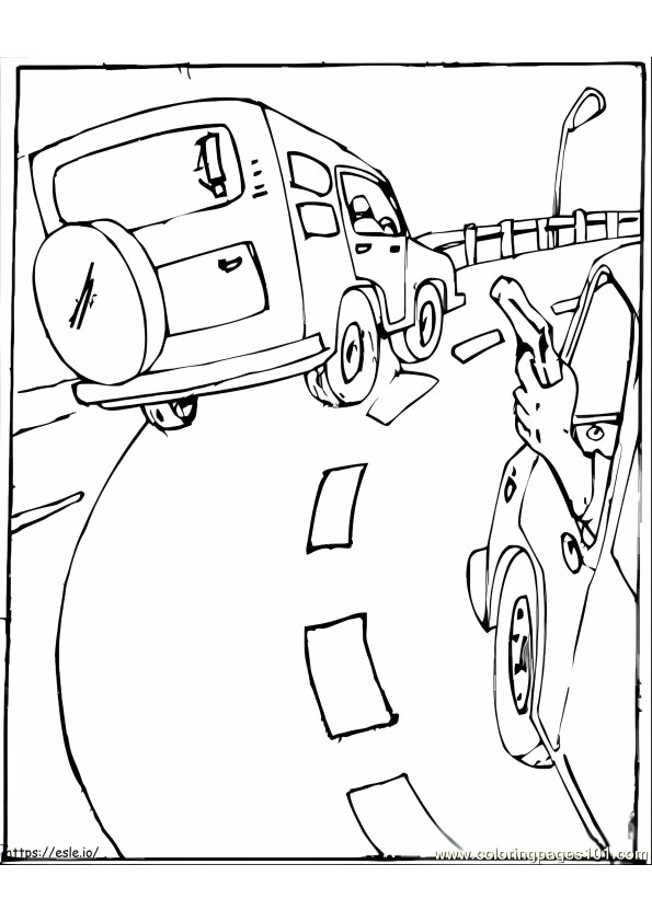 Highway Shooting coloring page