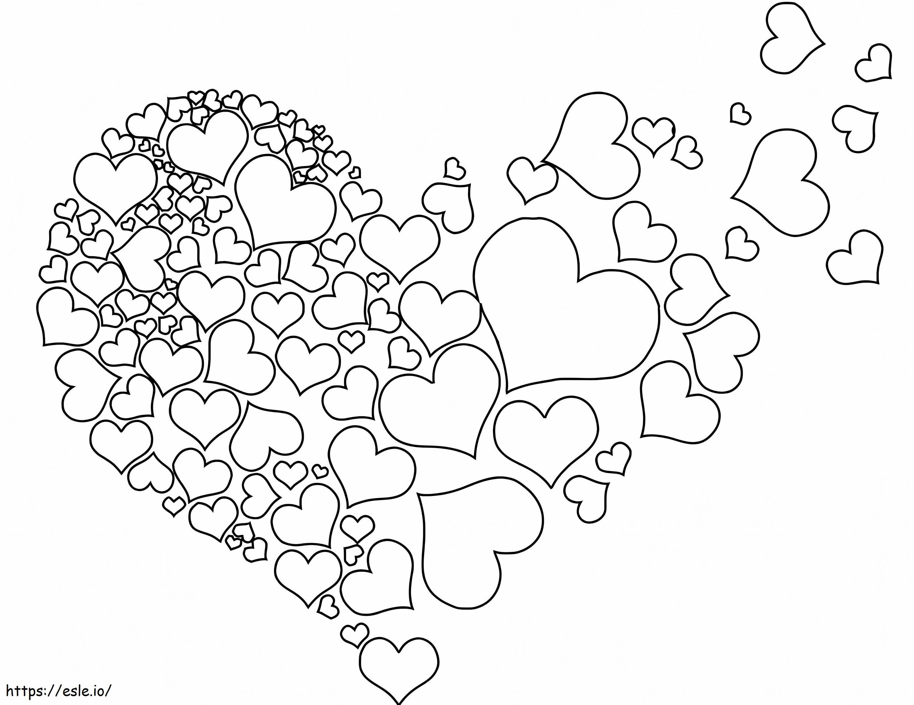 Hearts In Heart 1024X791 coloring page
