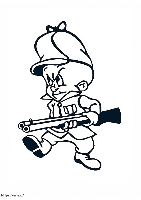 Angry Elmer Fudd coloring page
