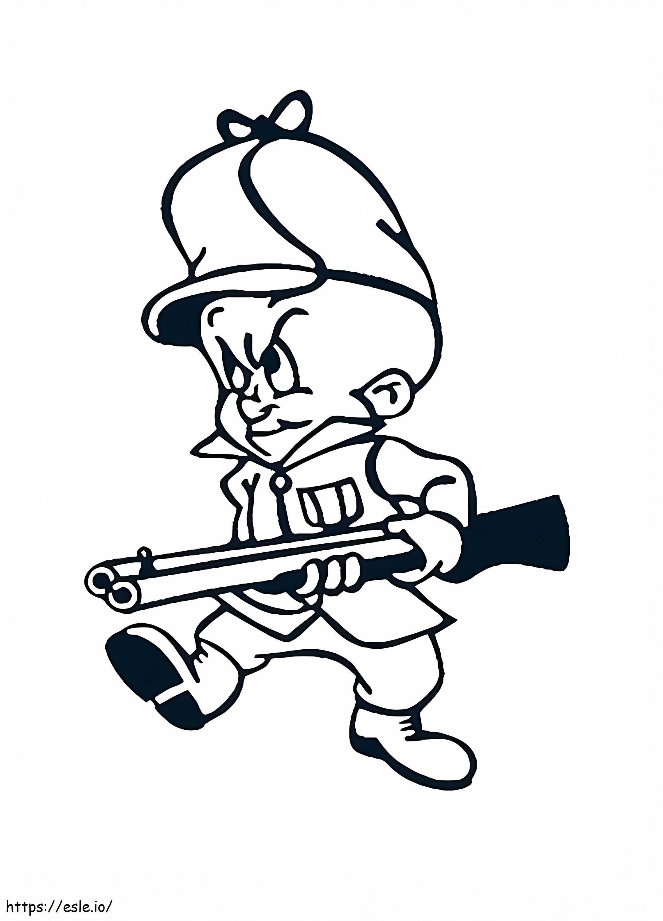 Angry Elmer Fudd coloring page