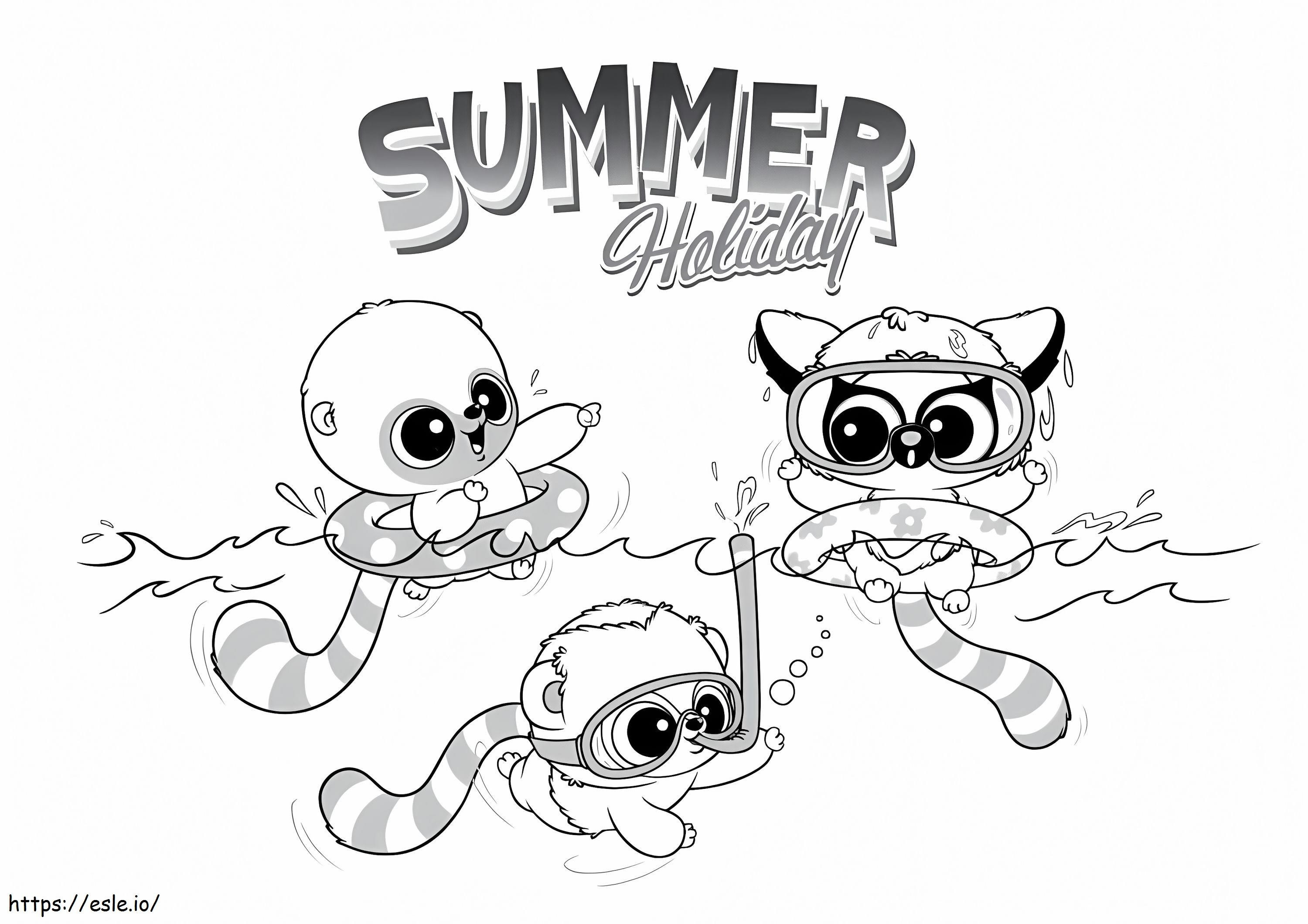YooHoo And Friends Summer Holiday coloring page