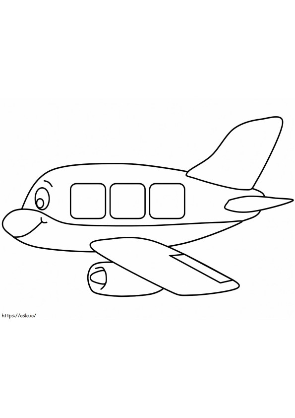 Lächelndes Flugzeug ausmalbilder