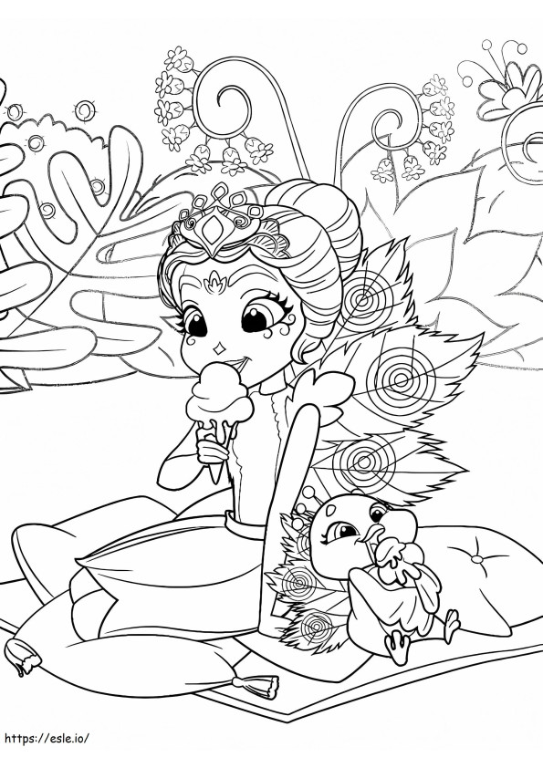 Patter Peacock And Flap coloring page
