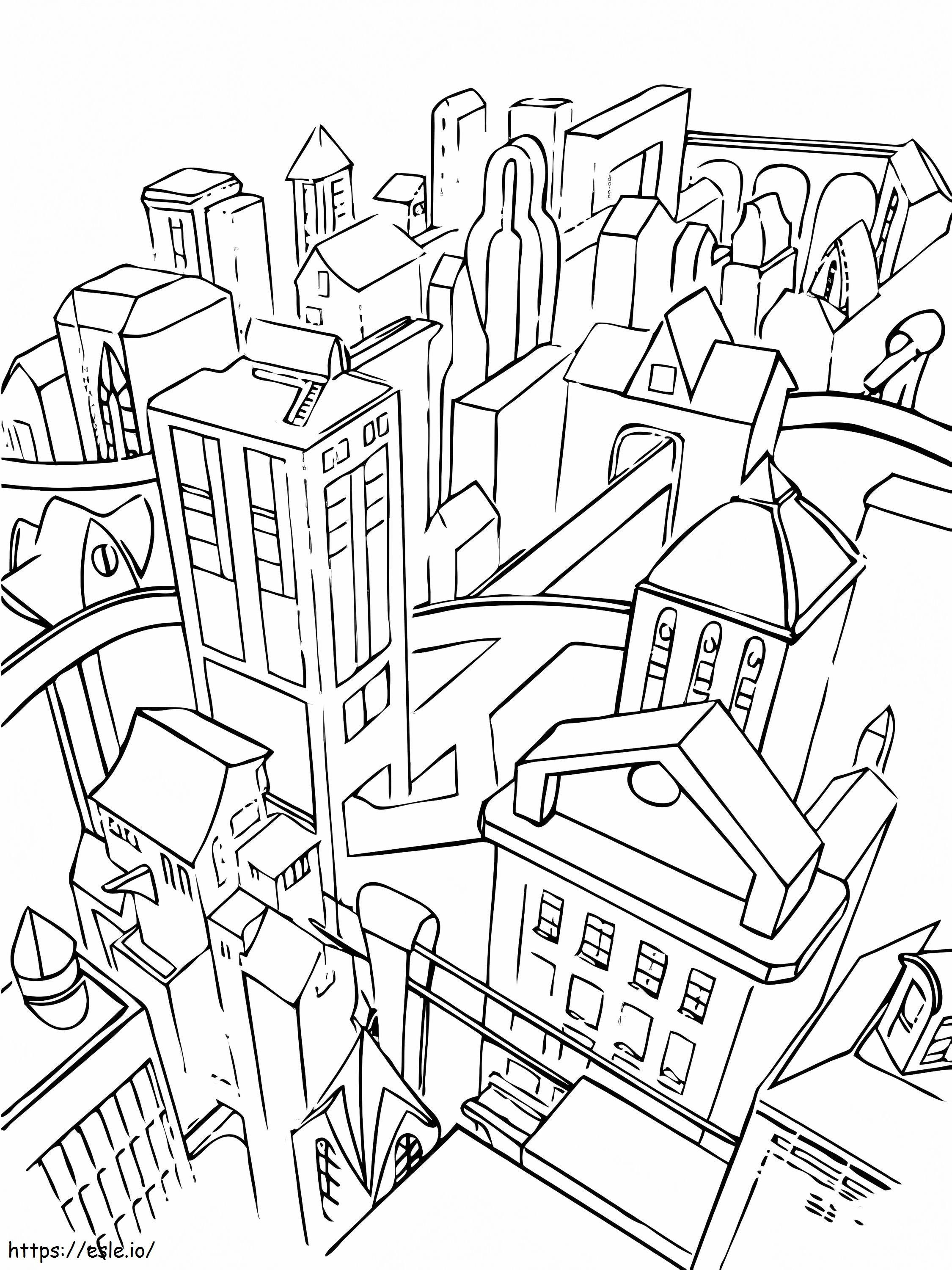 City 8 coloring page