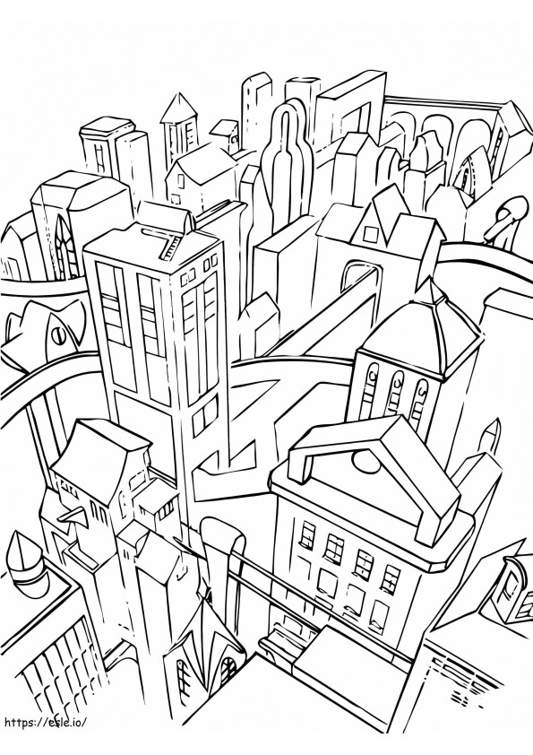 City 8 coloring page