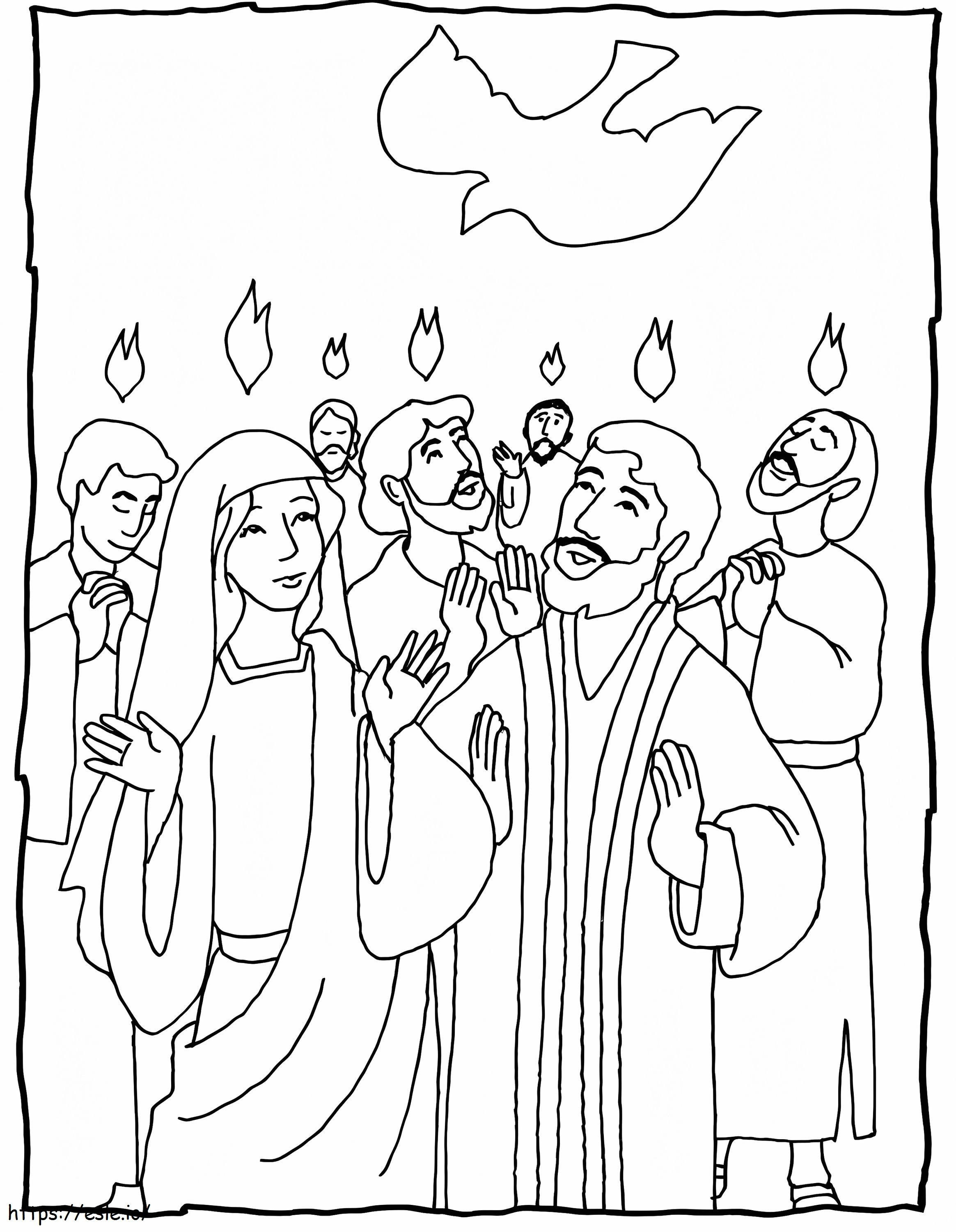 Pentecostes 2 para colorir