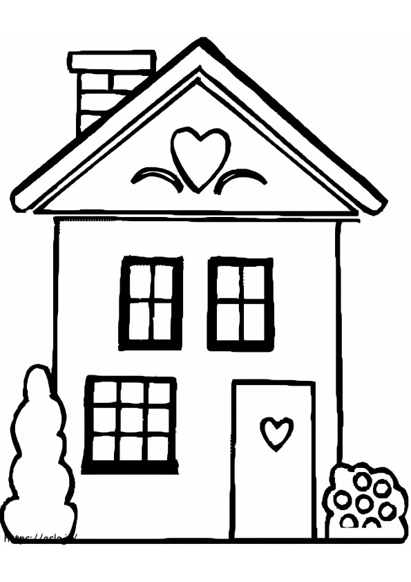 Cute House 1 coloring page