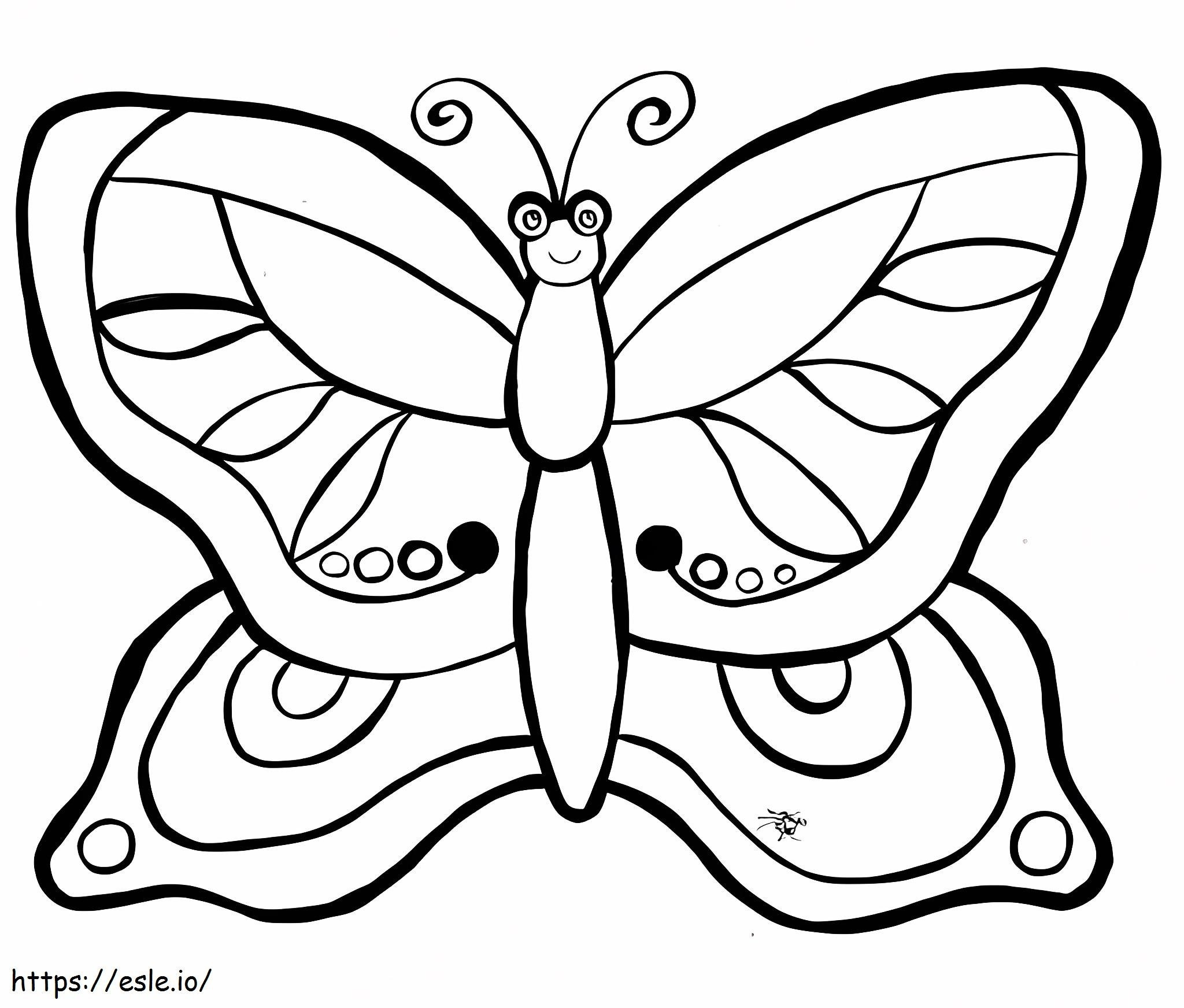 美しい蝶 1 ぬりえ - 塗り絵
